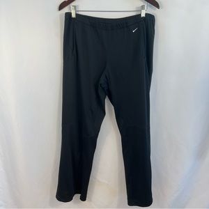 Nike Dri Fit Athletic Pants Women's L Large 12-14 Active Wear Black Walking